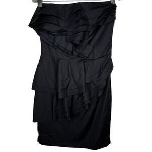 Aryn K Strapless Black Dress